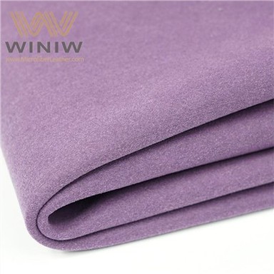 Sirgʻanmaydigan{0}}binafsha rangli sunʼiy zamsh poʻstlogʻi charm mato